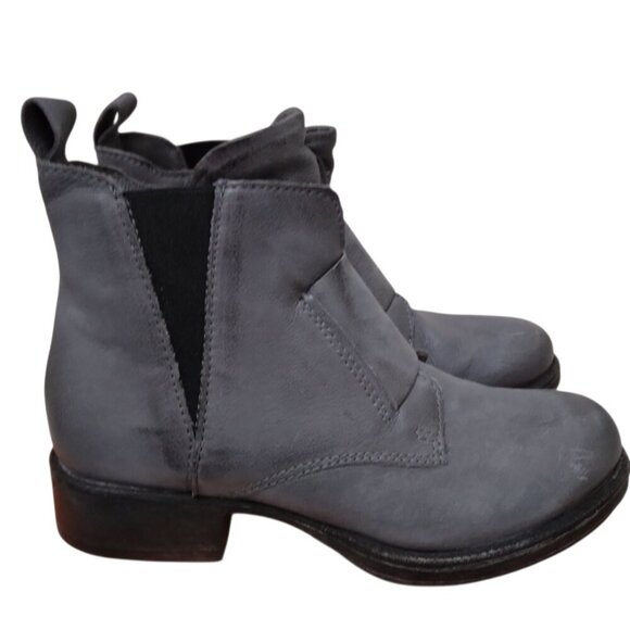 MIZ MOOZ | Gray Ankle Boots "Nicholas" Soft Leather Side Zip | Size EU38 - Picture 2 of 9